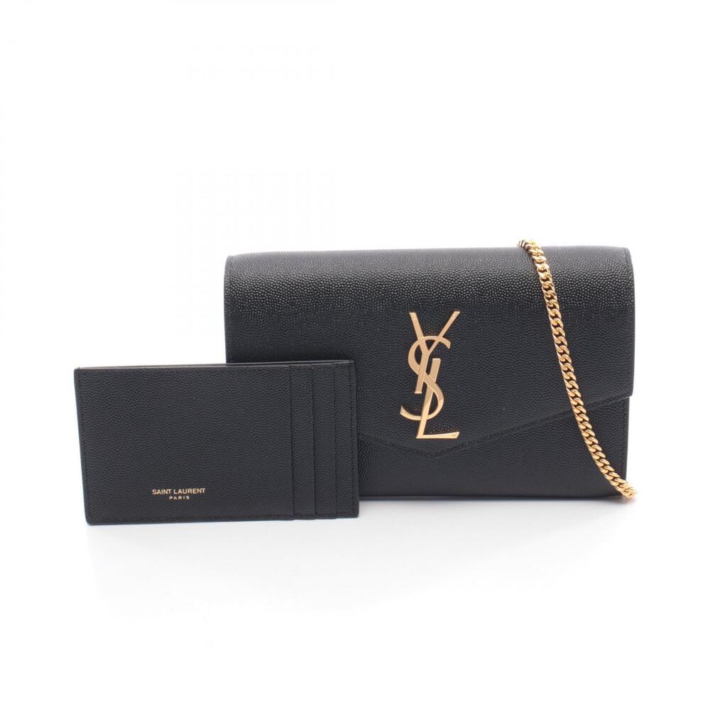 Saint Laurent Paris Uptown Shoulder Bag Leather Black
